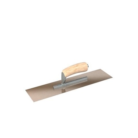 STEEL CITY TROWELS BY BON el, Square, Golden Stainless, 14 X 5, Wood, Short Shank 66-142